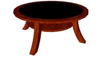 round coffee table - wood