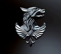 Emblem Russian wolfriot police bas 3D Model