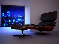 Eames lounge chair Ottoman 3D Model