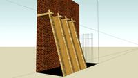 Patio climbing wall