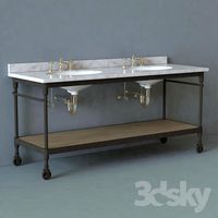 Dutch Industrial Double Washstand