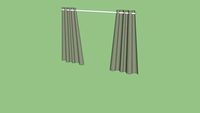 Curtain Rod with curtains