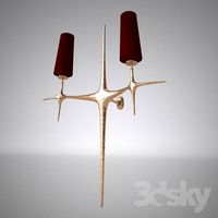 Sculptural Bronze Sconces by Alexandre Logé