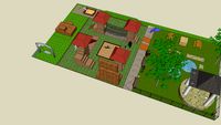 playground and park, slide swings paths...