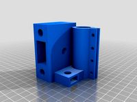 Mendel Max 1.5 Vertical X-Axis Dual Recreus Extruders X-ends and X-carriage by maby