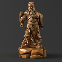 Guan Yu statues statue of a man 3D Model