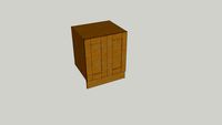WIDE FRAME OAK KITCHEN RANGE - DOUBLE CUPBOARD