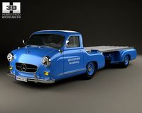 MercedesBenz Blue Wonder Renntransporter 1954 3D Model