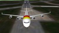 Iberia Airbus A340 despegando de Montevideo, Uruguay
