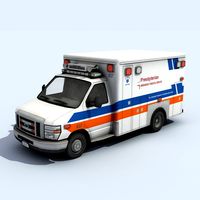 Ambulance Vehicle 3D Model