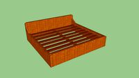S.S Furniture Super Kingsize Wooden Bed
