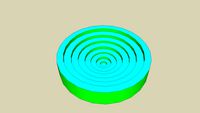 Rond aflopend ding
