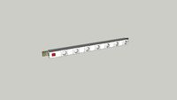 SSG Energy rail with brackets SCHUKO 7 Item No. 201005