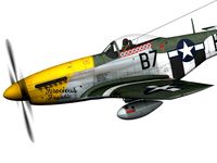 North American P51D Mustang Ferocious Frankie 3D Model