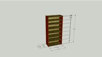 Custom Bookshelf 31W x 62H x 14D