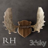 Restoration Hardware - Moose Antlers in Cast Resin
