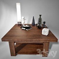 Coffee table with decor