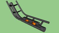 Steel Rollercoaster Pre-Fab LIM Block Brake Lift Section