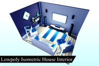 Lowpoly Isometric House Interior