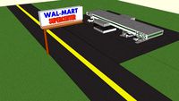 please rate this cool model of a road,gas station and,billbord