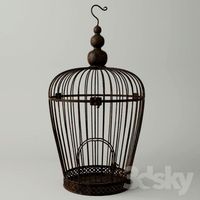 Rusted Metal Bird Cage