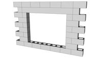 CMU window 5'-4۝ x 4'-0