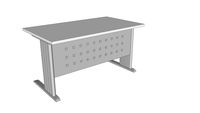 Ofi Metal - Mesa de trabajo 140x80x74 gris/ aluminio
