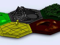 3D Catan Terrain Pieces by JAWong