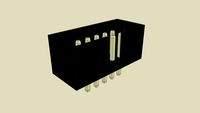 HE-10 mâle connector low-profile 2x5 pins