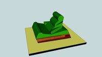 Un sofa verde