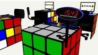Competition style cubing stations