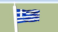 The Flag of Greece on Larissa Castle (Η Ελληνική Σημαία)