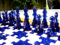Chess set derivative with jigsaw chessboard by jwrm22