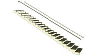 Floating stair 3' wide, 6۝-12۝ steps, open tread