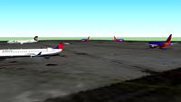Airplanes at Oakland International Airport, Oakland, USA.