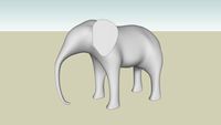 Elefante cromato (ao usar em decoração, virar o bumbum dele pra porta)