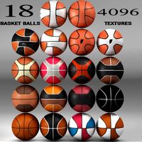 Basketball ball Set 3D Model