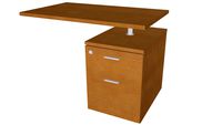 Ala pedestal cajón y archivo 100 x60 x74 cm cerezo