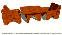 TABLE & CHAIRS CHILD KD PLYWD BY JOHN A WEICK RA & AP LEED