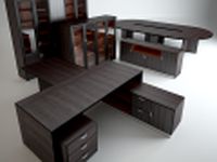 A set of office furniture 3D Model