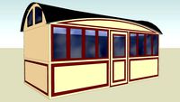double barrel roofed diner lunch wagon
