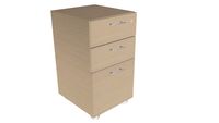 Cajonera pedestal 2cajones+archivo 45 x40 x71 cm haya metalizada