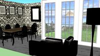 black living room