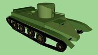 Легкий совецкий танк БТ-2 (Быстроходный танк)