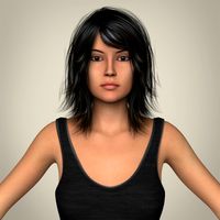 Realistic Beautiful Young Teen Female 3D Model