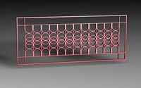 Window Grill Iron Design 05 Pack 3D Model