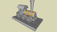 Small Locomotive / Steel and Brass