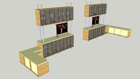 room devider with sideboards DC