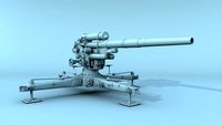 German FLAK 88 mm 3D Model