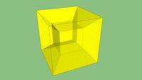 Golden Glass Tesseract
